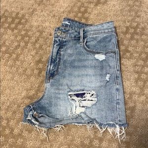 High Rise Denim Shorts